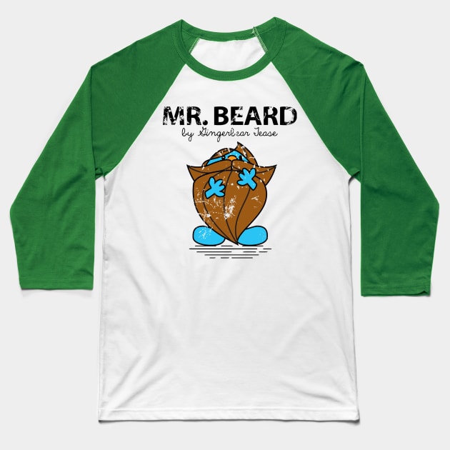 MR. BEARD Baseball T-Shirt by GingerbearTease
